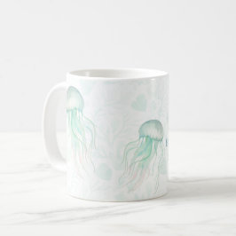 Sommer-Perlmutt-Wasserfarben-Ozean-Design Kaffeetasse