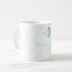 Sommer Perlmutt Wasserfarben Ozean Design Kaffeetasse
