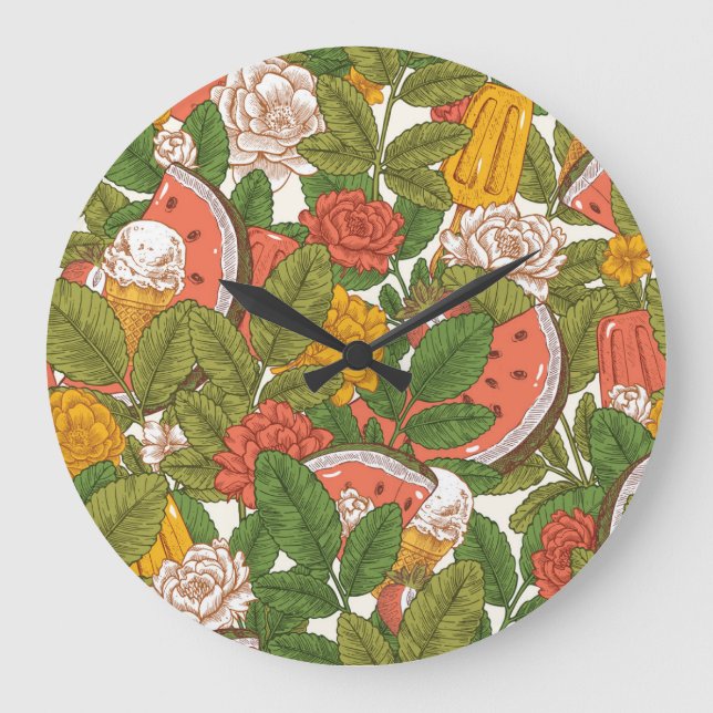 Sommer-Piazza della Riforma Große Wanduhr (Vorderseite)