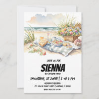 Sommer Picnic Beach View Einladung