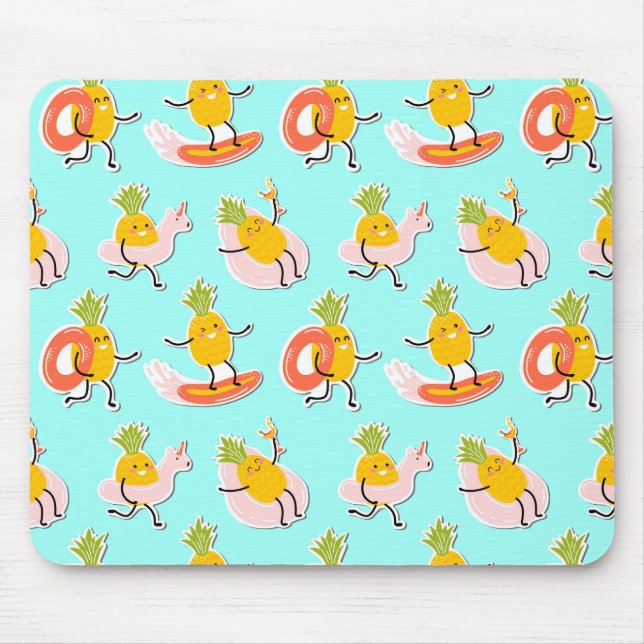 Sommer-Pineapple-Spaß-Mauspad Mousepad (Vorne)