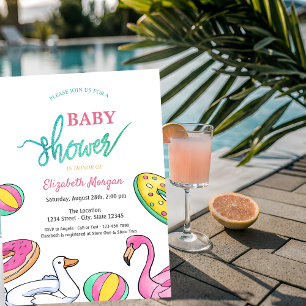 Sommer Poolparty Einladung