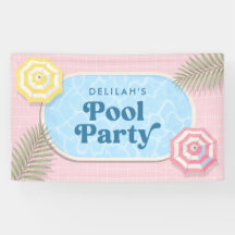 Sommer-Poolparty Rosa Mädchen Geburtstag