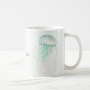 Sommer-Quallen-Wasserfarben-Ozean-Design Kaffeetasse