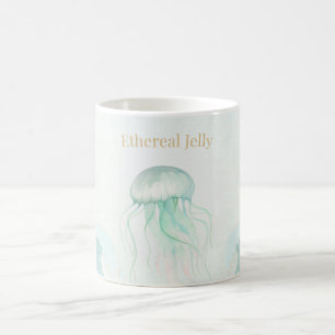 Sommer-Quallen-Wasserfarben-Ozean-Design Kaffeetasse