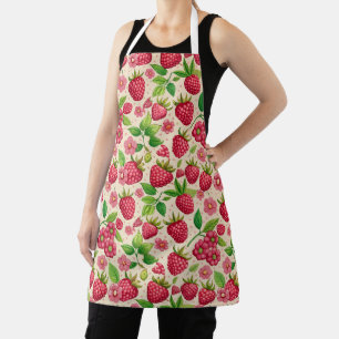 Sommer-Rasberry-Garten Botanisches Fruchtmuster Schürze