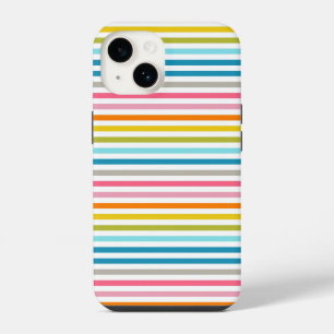 Sommer-Regenbogen-Streifen iPhone 14 Hülle