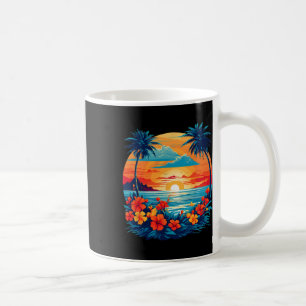 Sommer Reise Spaß Retro Urlaub Camper Strand Sonne Kaffeetasse
