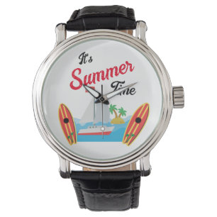 Sommer Reisen Zeit Strand Wellen Urlaub Ozean Armbanduhr