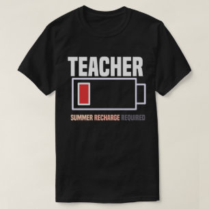 Sommer-ReQure für Lehrer mit niedrigem Akku T-Shirt