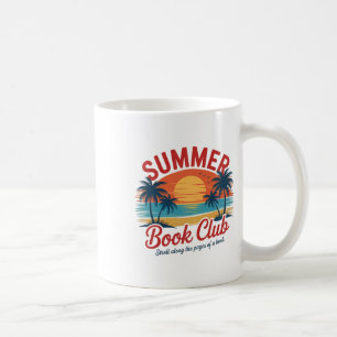 Sommer Retro Buchclub Lustiger Strandurlaub 1  Kaffeetasse