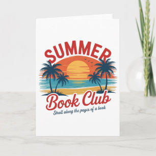Sommer Retro Buchclub Lustiger Strandurlaub 1  Karte