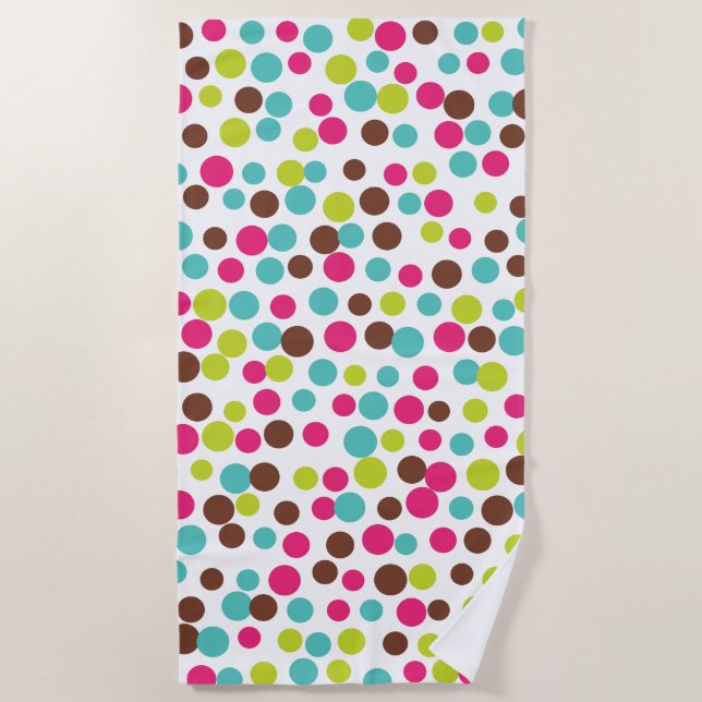 Sommer Retro Dots Beach Pool Handtuchwechsel Gesch Strandtuch (Vorderseite)
