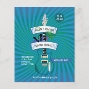 Sommer-Rock-Festival-Hochzeitseinladung Flyer