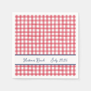 Sommer-Rot-Gingham, Kariert 4. Juli Serviette