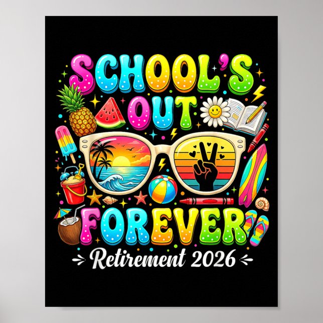 Sommer Ruhestand Ruhestand 2026 Mutter Urlaub Poster (Vorne)