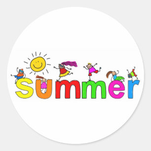 Sommer Runder Aufkleber