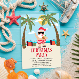 Sommer-Santa-Weihnachtsfeier-Einladung Einladung