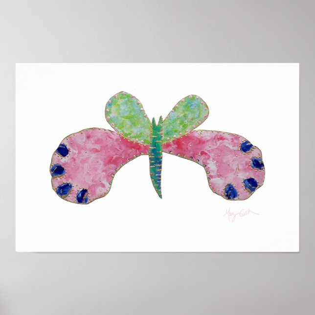Sommer Schmetterling Druck Poster (Vorne)