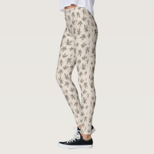Sommer-Schmetterlinge-Botanisches-Yoga-Muster-Legg Leggings