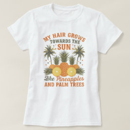 Sommer Schwarze Haar Würdigung Tropisches Kundensp T-Shirt