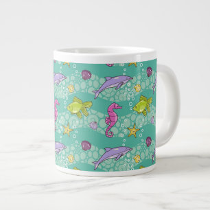 Sommer-Seemuster Jumbo-Tasse