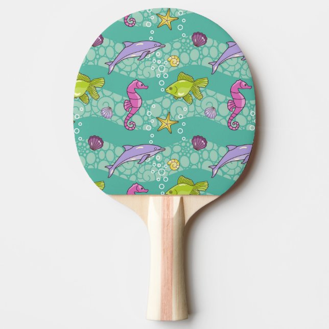 Sommer-Seemuster Tischtennis Schläger (Vorderseite)