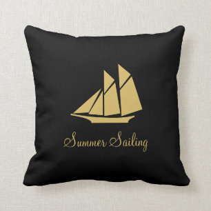 Sommer Segeln Golden Yacht Kissen