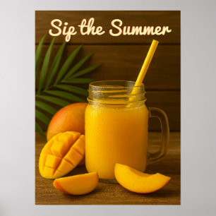 Sommer sippen - erfrischender Mango-Saft Poster