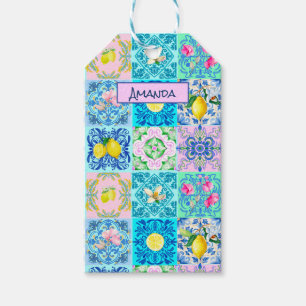 Sommer sizilianisch türkis bunt azulejo Amalfi Geschenkanhänger