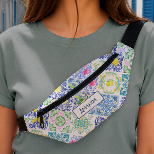 Sommer-Sizilianische Zitrus-Mediterrane Azulejo Bauchtasche