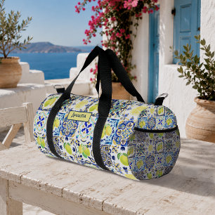 Sommer-Sizilianische Zitrus-Mediterrane Majolika Duffle Bag