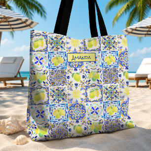 Sommer-Sizilianische Zitrus-Mediterrane Majolika Tasche