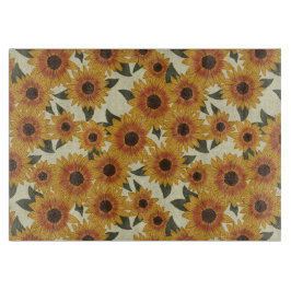 Sommer Sonnenblumen Schneidebrett