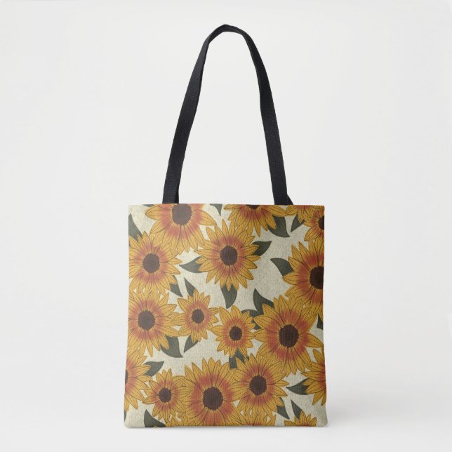 Sommer Sonnenblumen Tasche (Vorderseite)