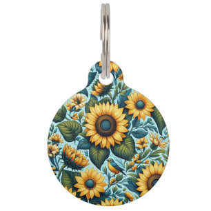 Sommer/Sonnenblumen/Vogel Haustiermarke