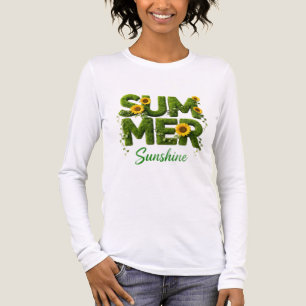 Sommer-Sonnenschein-Sonnenblumen-Gras-Typografie L Tri-Blend Shirt