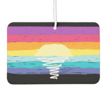 Sommer Sonnenuntergang Auto Air Freshener (Black M