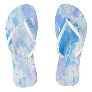 Sommer Sonnenuntergang rosa/blaues Paar Flip Flops
