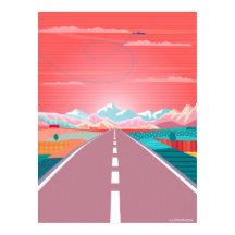 Sommer Sonnenuntergang, Straßenfahrt bis Rocky Mou