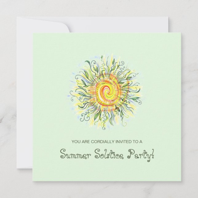 Sommer-Sonnenwende-Festival/Party lädt ein Einladung (Vorderseite)