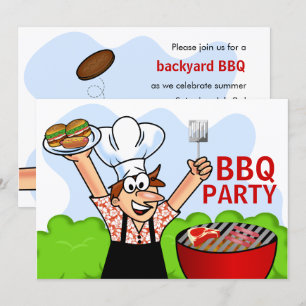 Sommer-Spaß-BBQ-Party Einladung