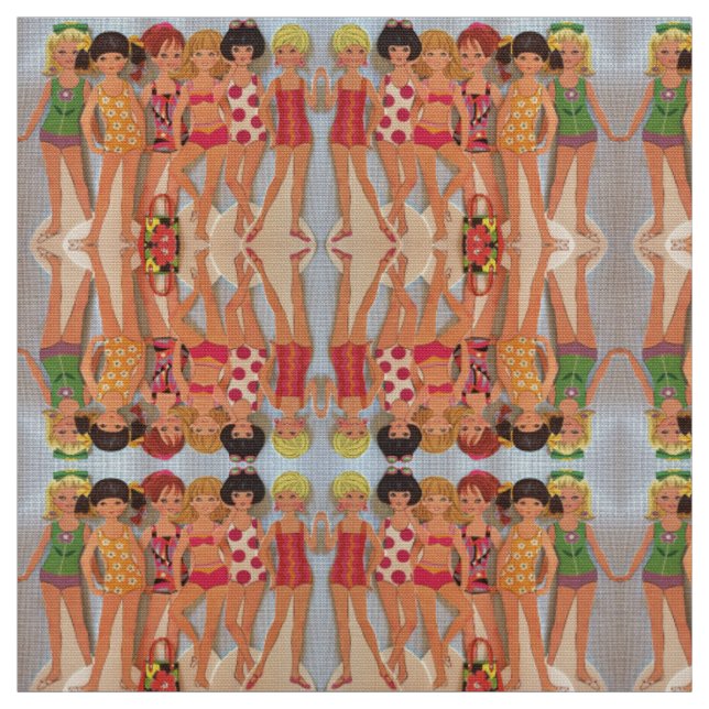 Sommer-Spaß-Papier-Puppen Stoff (Muster)