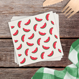 Sommer-Spaß-rotes Wassermelone-Muster Serviette