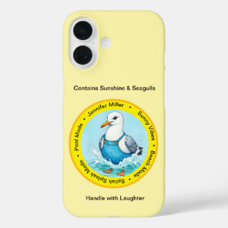 Sommer Splish Splash Spaß verkleidete Möwe iPhone 16 Hülle
