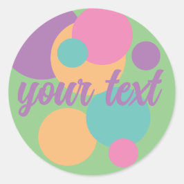 Sommer STICKER pastellfarbener Regenbogen Konfetti