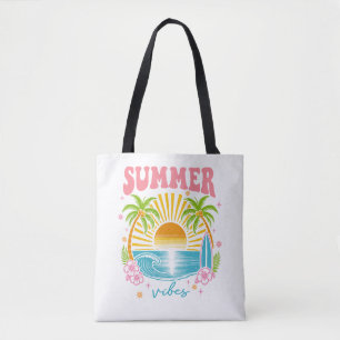 "Sommer Stimmung" Fröhliche Boho-Strand-Palmen Tasche