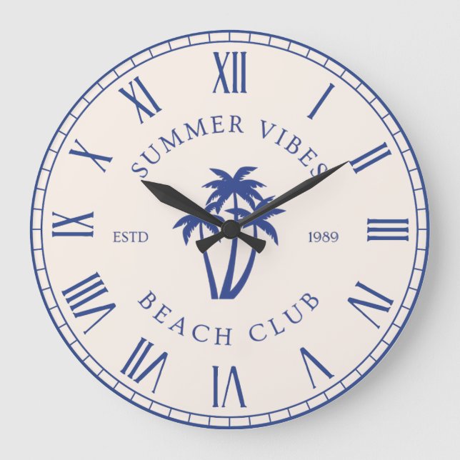 Sommer Stimmung Große Wanduhr (Vorderseite)