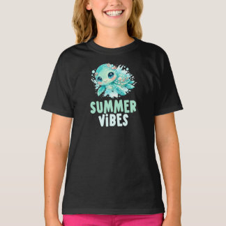 Sommer Stimmung Kinder Schildkröte T-Shirt