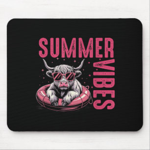 Sommer Stimmung Kühle Kuh Sonnenbrille Pool Mousepad